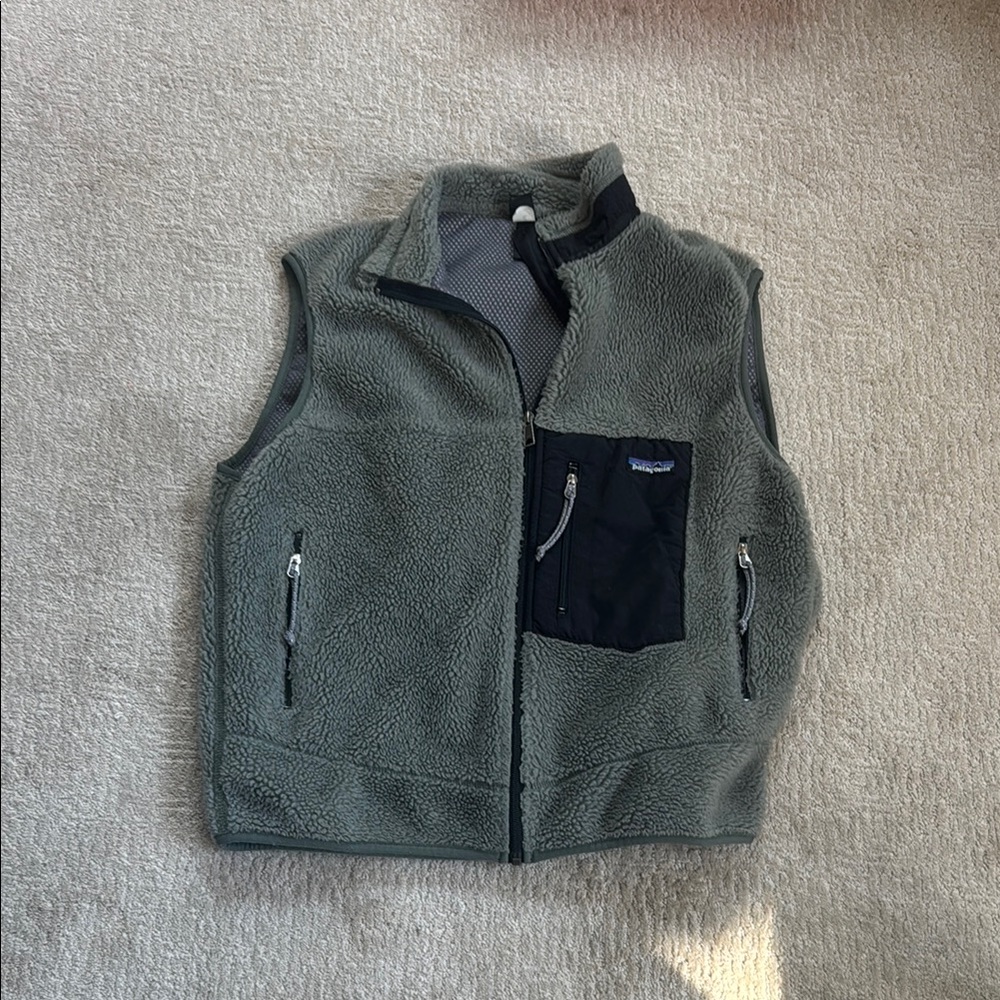 Patagonia gray/green vest